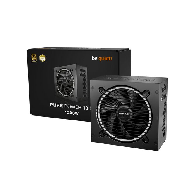 be quiet! Pure Power 13M 80 PLUS Gold Power Supply, ATX 3.1, PCIe 5.1 - 1,200 Watts, Black image number 1