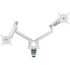 Alterzone Arm Duo USB Aluminium Monitorhalterung - weiß, 2x USB-Typ-A image number null