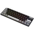 Corsair CLIPPER PRO MINI 60 Hall Effect Gaming Keyboard, Backlit RGB LED, CORSAIR MGX Core, Black PBT DS Keycaps image number null