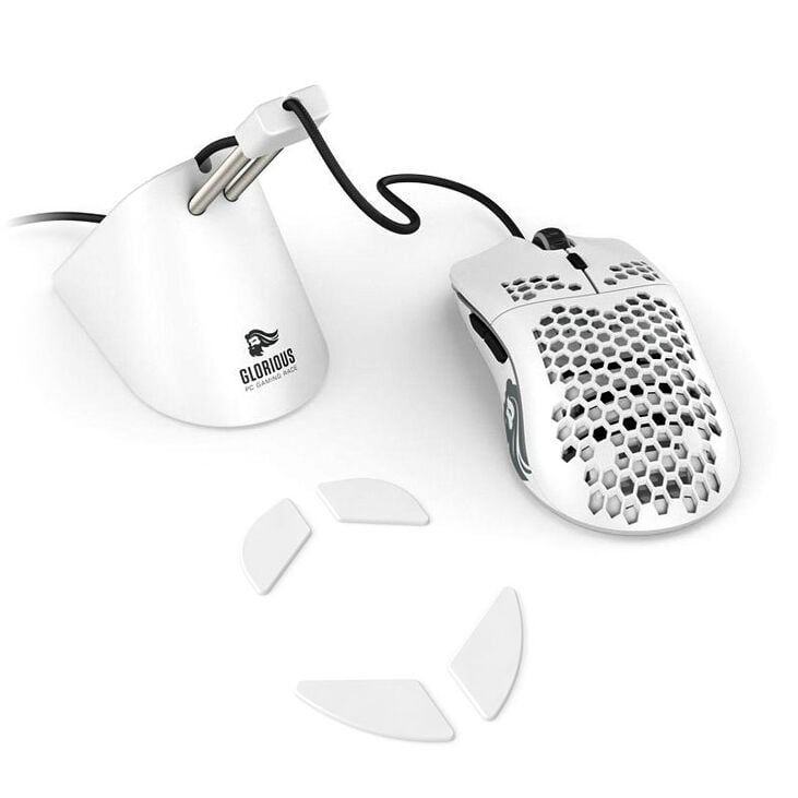 Glorious Model O (white, matte) + Bungee (white) + Model O G-Skatez image number 0