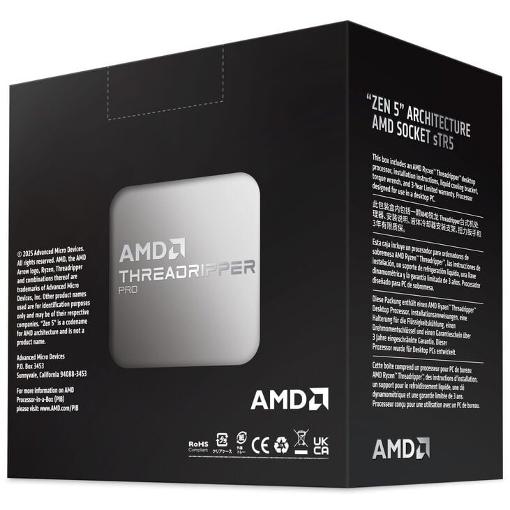 AMD Ryzen Threadripper Pro 9975WX 4.0 GHz (Shimada Peak) Socket sTR5 - boxed without cooler image number 16