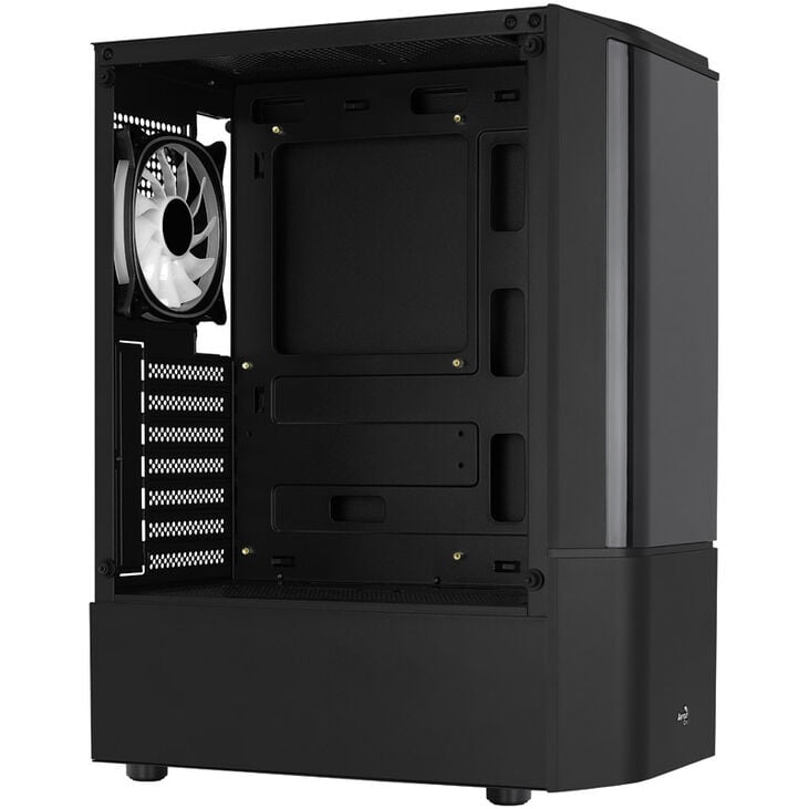 Aerocool Quantum v3 Midi-Tower, RGB, Tempered Glass - schwarz image number 4