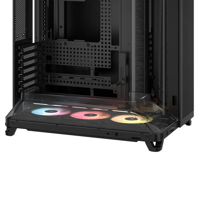 Corsair AIR 5400 RS-R ARGB PC Case, Mid Tower, Tempered Glass, RGB - includes 3x 120mm Fans, black image number 10
