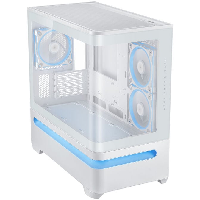 ASUS Prime AP202 ARGB PC-Geh&auml;use, Midi Tower, mATX, ARGB, Tempered Glass - wei&szlig; image number 2