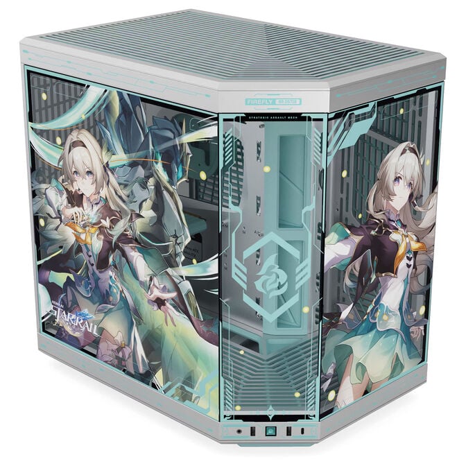 HYTE Y70 Firefly Japan Edition PC Case, Mid-Tower, E-ATX Tempered Glass - Silver image number 1
