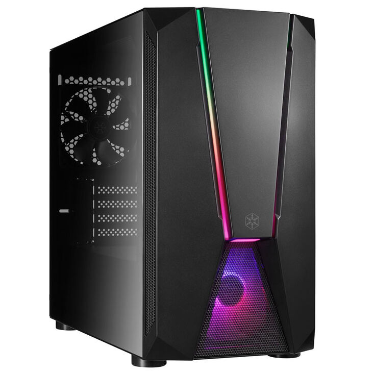 SilverStone Fara V1M Pro Micro-ATX Gehäuse, ARGB, Tempered Glass - schwarz image number 0