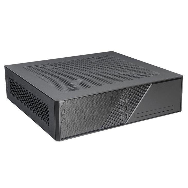 SilverStone SST-ML12B Milo Slim HTPC Micro-ATX Gehäuse - schwarz image number 1