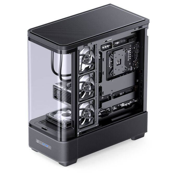 Jonsbo TK-5 PC-Geh&auml;use, Midi-Tower, ATX, Tempered Glass - schwarz image number 6