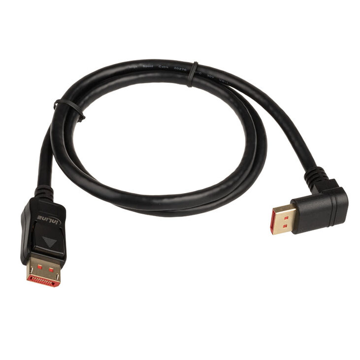 InLine 8K (UHD-2) DisplayPort Kabel, nach unten gewinkelt, schwarz - 1m image number 1