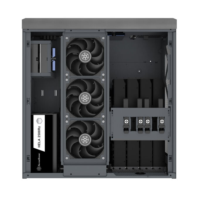 SilverStone Crown 04 PC Case, HTPC Case, SSI-EEB - dark Grey image number 11