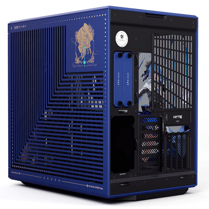 HYTE Y70 Suisei Edition PC Case, Mid Tower, E-ATX, Tempered Glass - Blue image number 4