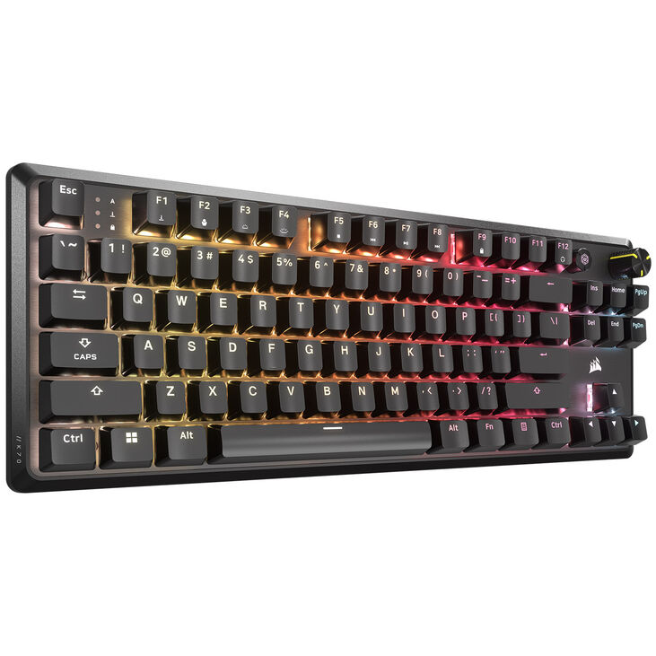 Corsair K70 Core TKL Gaming Keyboard, RGB - black, Corsair MLX Red V2 Switches image number 2