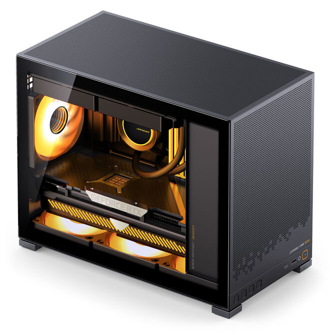 Jonsbo D32 STD Black PC-Geh&auml;use, Mini-Geh&auml;use, mATX, Tempered Glass - schwarz image number 2