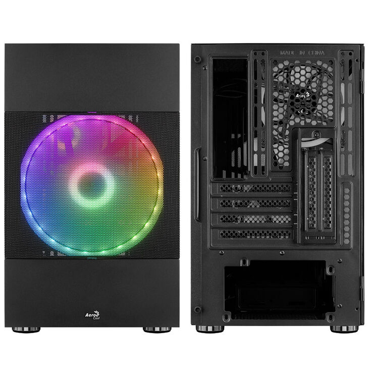 Aerocool Atomic v1 Midi-Tower, ARGB, Tempered Glass - schwarz image number 2