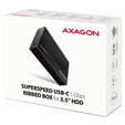AXAGON EE35-GTR USB-C 3.2 Gen 1 - SATA 6G, 3.5" external hard drive enclosure, grooved - black image number null