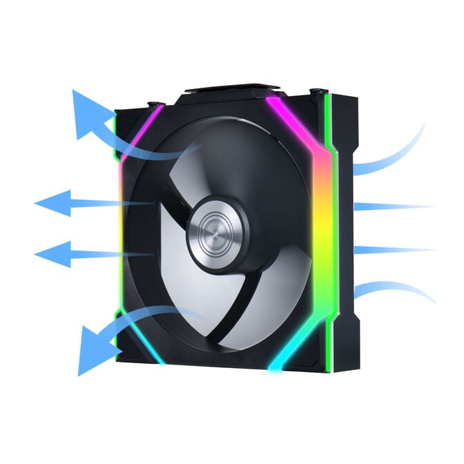 Lian Li UNI FAN SL Wireless ARGB PWM L&uuml;fter - Reverse Blade, 120 mm, schwarz image number 1