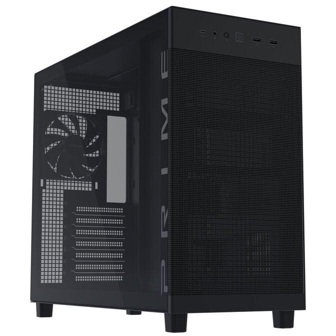 ASUS Prime AP303 PC-Geh&auml;use, Midi-Tower, ATX, Tempered Glass - schwarz image number 0