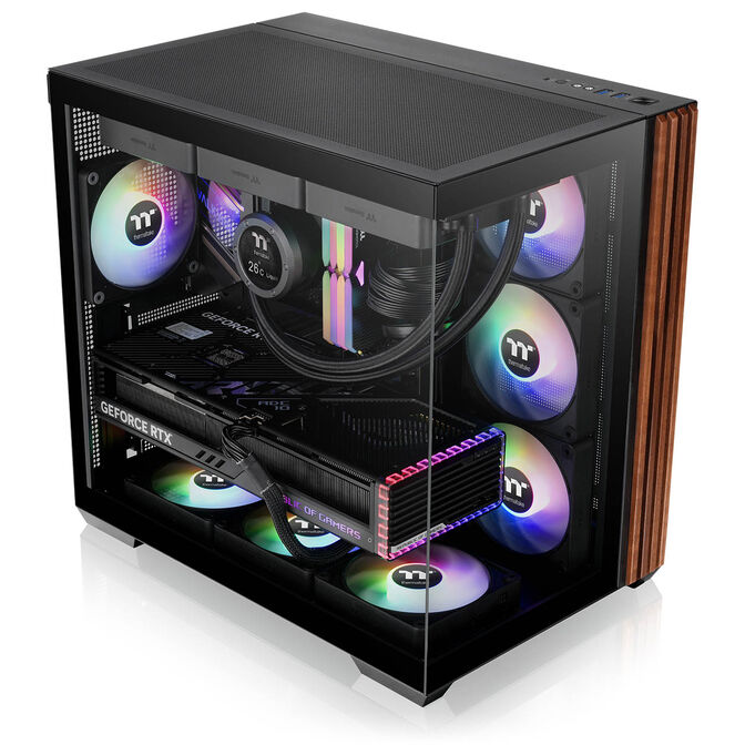 Thermaltake View 380 WS ARGB PC Case, Mid Tower, ATX, ARGB, Tempered Glass - Black image number 3