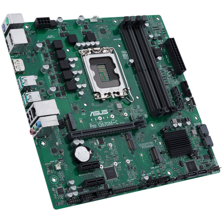 ASUS PRO Q670M-C-CSM, Intel Q670 Mainboard, Sockel 1700, DDR5 image number 1