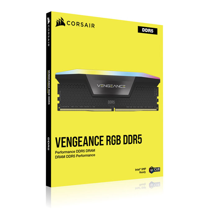 Corsair Vengeance RGB DDR5-6800 RAM, CL40, XMP - 32 GB Dual-Kit, black image number 8