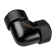 Alphacool Eiszapfen 13mm hard tube screw fitting 90 degree L-connector acrylic-brass tubes - black image number null