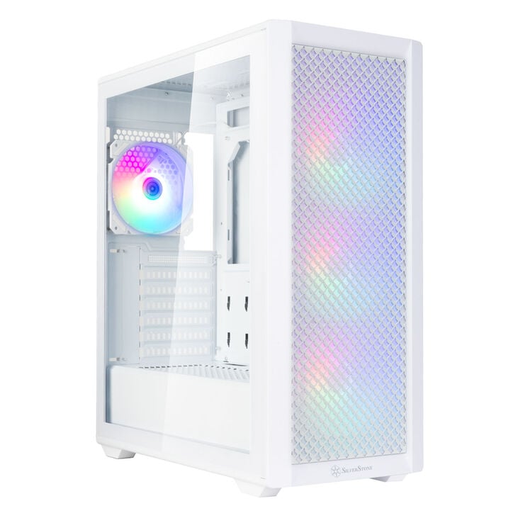 SilverStone FARA 515XR PC case, Mid Tower, ATX, RGB, Tempered Glass - white image number 0