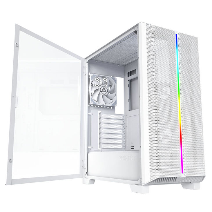 Montech SKY ONE Lite, Mid Tower, Tempered Glass - White image number 1