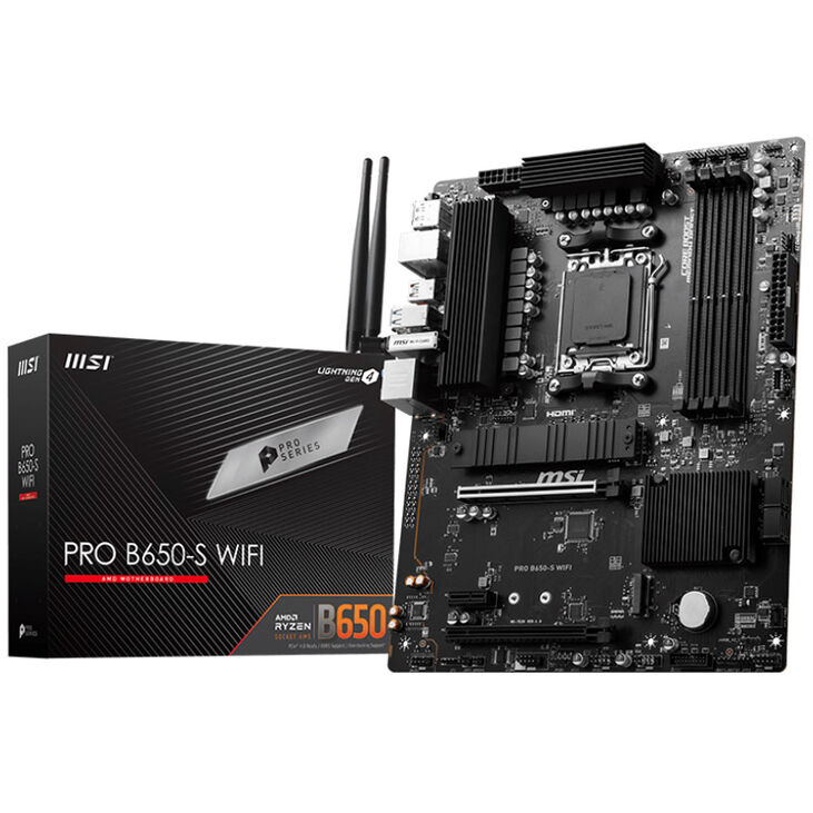 MSI Pro B650-S WiFi,  Sockel AM5, AMD B650, ATX - DDR5 image number 0