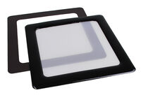 DEMCiflex Staubfilter 80mm, quadratisch - schwarz/wei&szlig;