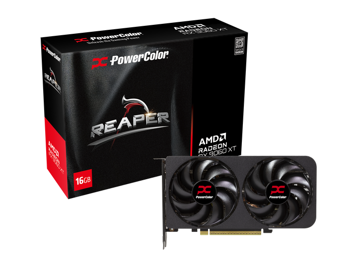 PowerColor Reaper Radeon RX 9060 XT Graphics Card, 16384 MB GDDR6 image number 0