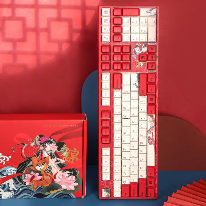 Varmilo VEA108 Koi Gaming Tastatur, MX-Brown, wei&szlig;e LED - US Layout image number 4