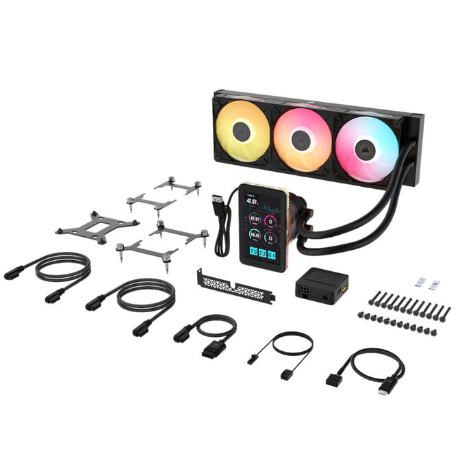CORSAIR iCUE LINK TITAN 360 RX LCD AiO Water Cooling, 360 mm, RGB - black image number 6