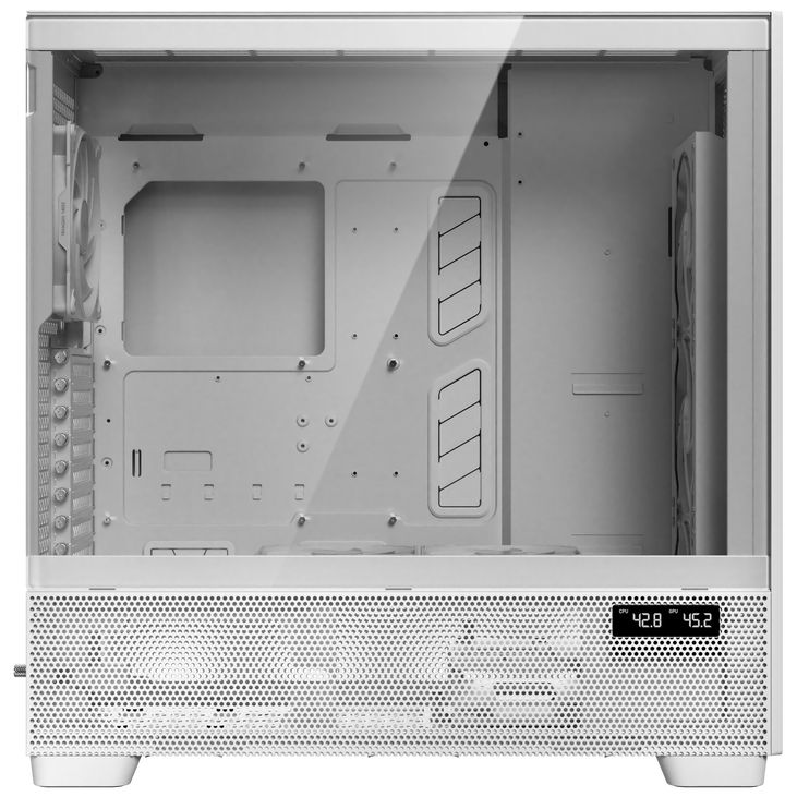 Antec Flux Pro PC Case, full tower, E-ATX, tempered glass – white image number 12