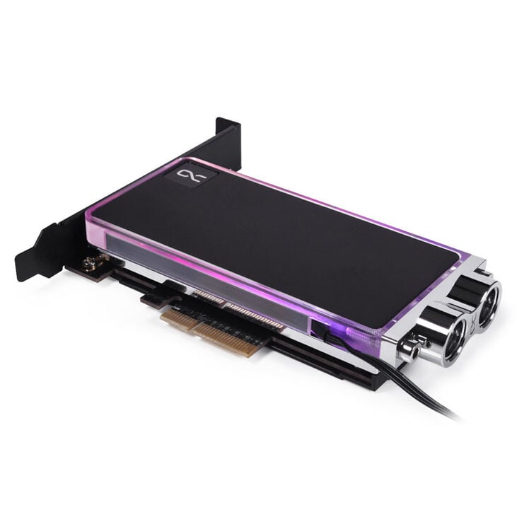 Alphacool Core M.2 NVMe PCIe 5.0 Liquid Cooler, ARGB - black image number 1