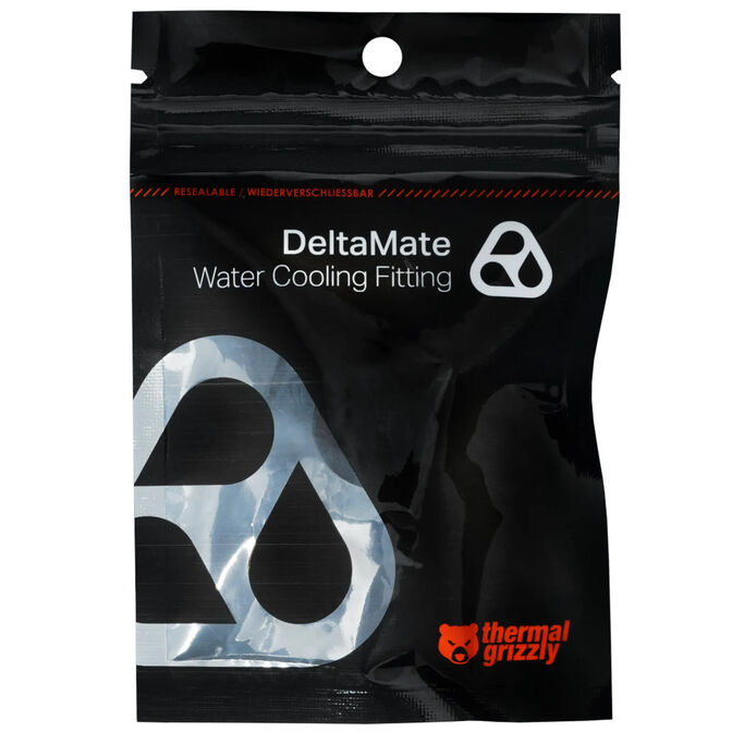 Thermal Grizzly DeltaMate Extender Fitting, Brass, G1/4&rdquo; Thread - Black, MM7R image number 3