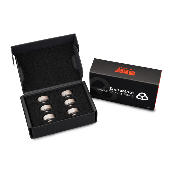 Thermal Grizzly DeltaMate Extender Fitting - MF7, matte nickel, pack of 6 image number 2
