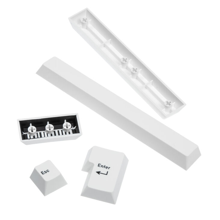 GMK Additional Kit, ABS keycaps, double-shot, expansion set for ISO & ANSI – black on white image number 2