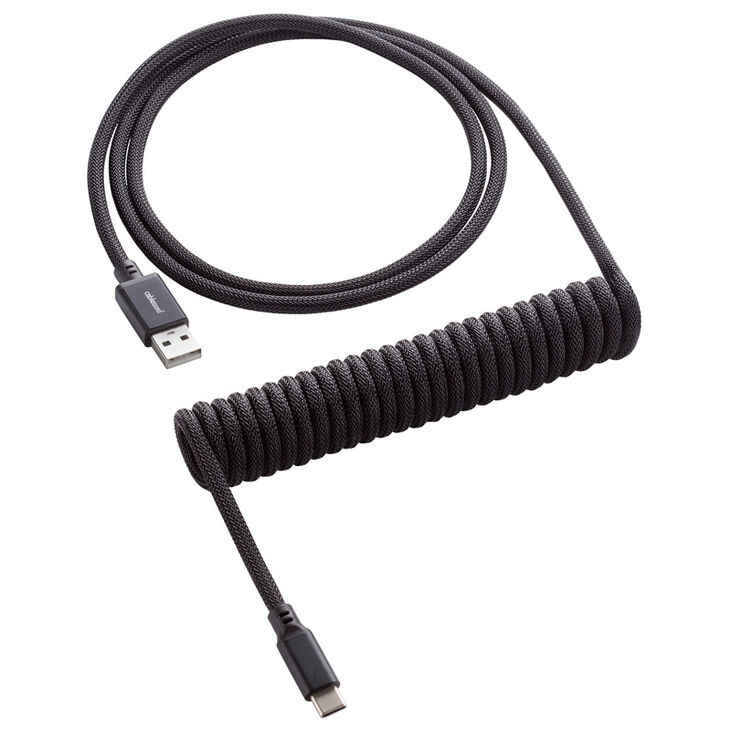 CableMod Classic Coiled Keyboard Cable USB-C zu USB Typ A, Midnight Black - 150cm image number 0