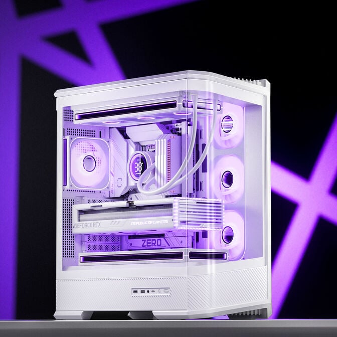 Jonsbo D400 PC-Geh&auml;use, Midi Tower, ATX, Tempered Glass - wei&szlig; image number 2
