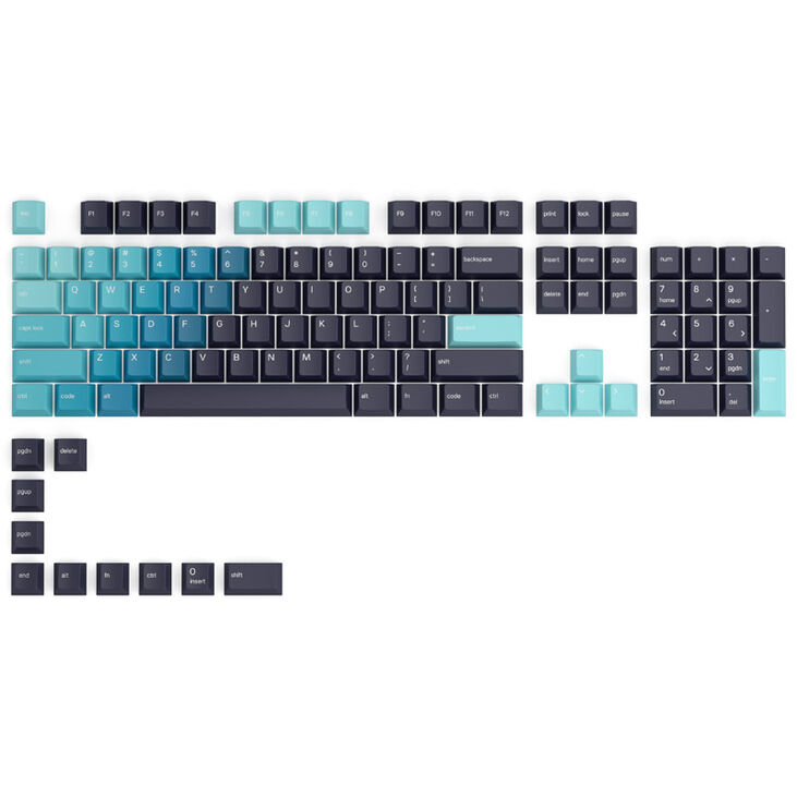 Glorious GPBT Keycaps - 114 PBT Tastenkappen, ANSI, US-Layout - Celestial Ice image number 0
