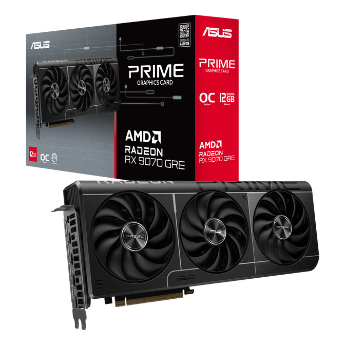 ASUS Prime Radeon RX 9070 GRE OC Edition Graphics Card, 12288 MB GDDR6 image number 0