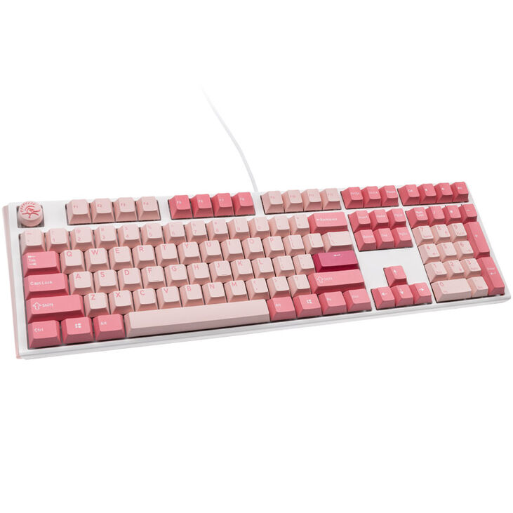 Ducky One 3 Gossamer Pink Gaming Tastatur - MX-Black Clear Top (US) image number 0