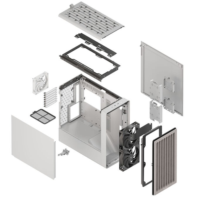 HAVN BF 360 Flow Solid PC Case, Midi-Tower, E-ATX - White image number 7