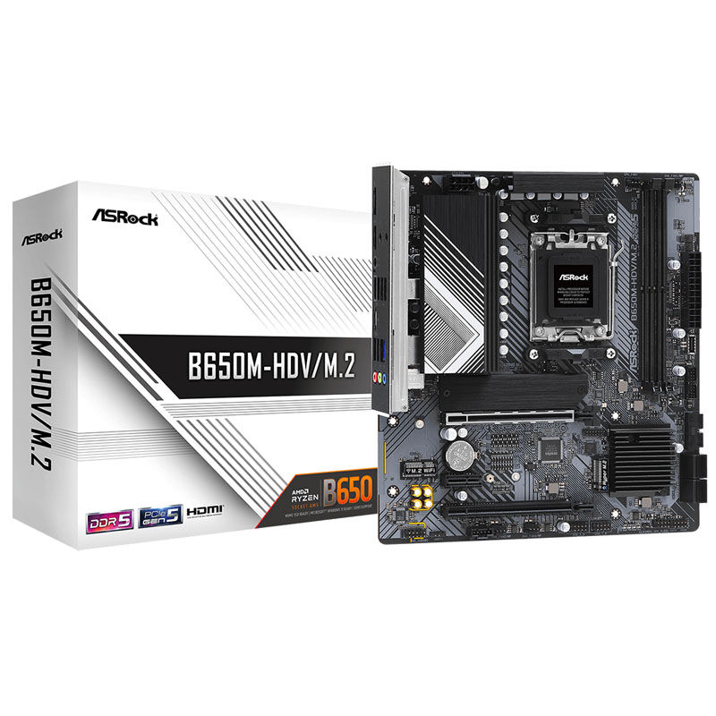 ASRock B650M-HDV/M.2, AMD B650 Mainboard - Sockel AM5, DDR5