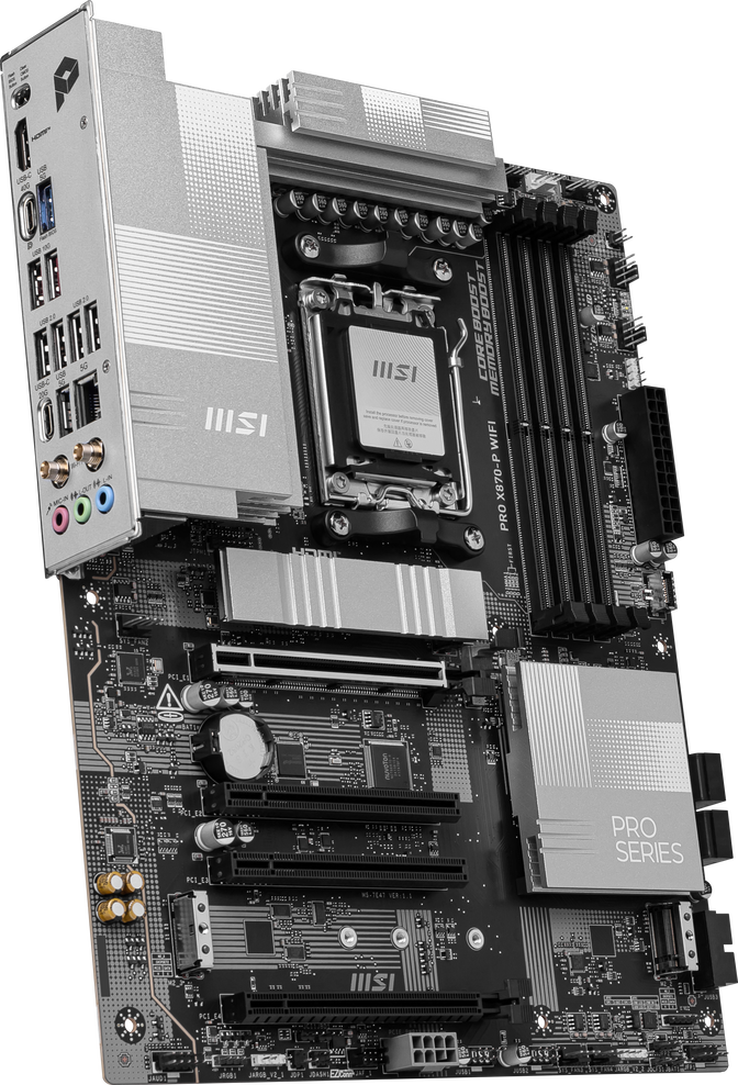 MSI Pro X870-P WiFi Mainboard, Sockel AM5, AMD X870, ATX, DDR5 image number 3