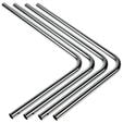 Bitspower Brass Hardtube 14mm OD, 220x300mm, 90 Degree - 4-Pack, silver image number null