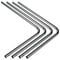 Bitspower Brass Hardtube 14mm OD, 220x300mm, 90 Degree - 4-Pack, silver