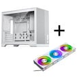 Phanteks XT M3 PC-Geh&auml;use, Mini-Geh&auml;use + D30 PWM Regular Airflow D-RGB L&uuml;fter, 3er Pack, wei&szlig; image number null