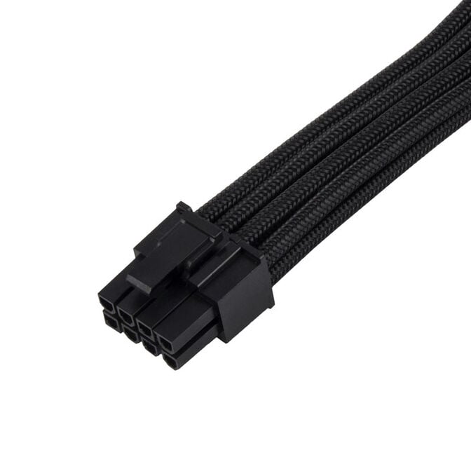 SilverStone 8-Pin-PCIe auf 6+2-Pin-PCIe Verl&auml;ngerung, 250mm - Schwarz image number 1