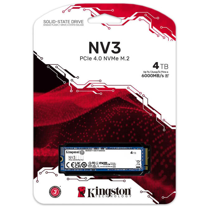 Kingston NV3 NVMe SSD, PCIe 4.0, M.2 Type 2280 - 4 TB image number 2
